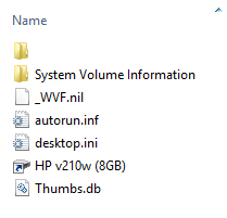 Alt “Visible files/folders after attrib command”