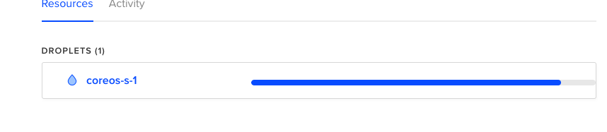 alt=“DigitalOcean create Droplet progress”