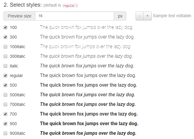 alt=“Roboto Font Styles”